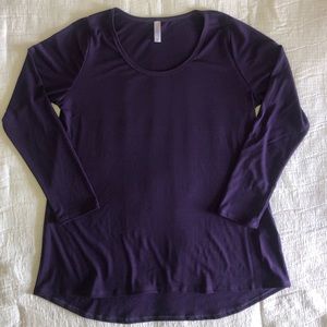 Purple LuLaRoe Lynnae Long Sleeve Shirt